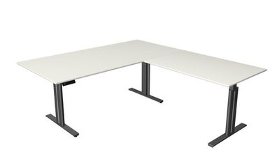 Kerkmann Schreibtisch Sitz- / /tehtisch Move 3 elegantt 200x220x72-120 cm mit Anbau