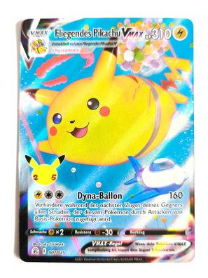 Pokemon Karte 25th Jubiläum ULTRA RARE - Pikachu Vmax E07/25