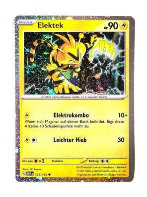 Pokemon Karte Elektek Holo 125/165