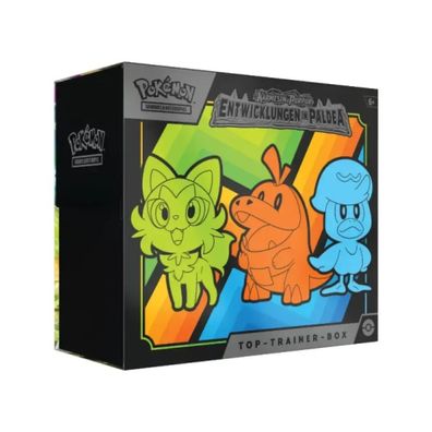 Pokemon Karmesin & Purpur – Entwicklungen in Paldea - Top Trainer Box - 9 Booster Pac