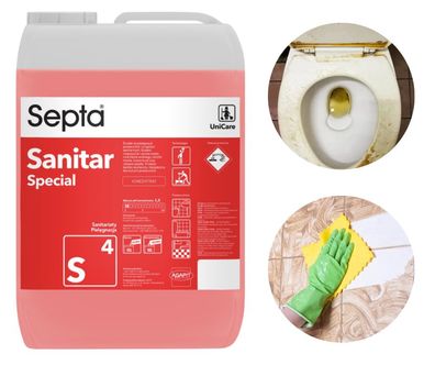 Sanitärreiniger Badreiniger Bad WC Pflege Reiniger Kalkentferner Konzentrat 10L