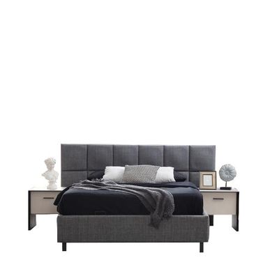 Bett Schlafzimmer Einrichtung 2X Nachttische Set 3Tlg Set Möbel Design