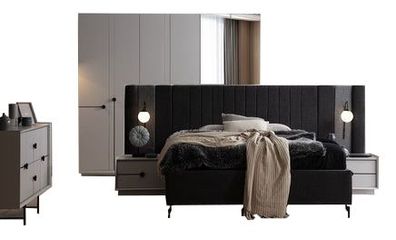 Stilvolles Schlafzimmer Set Schlafzimmereinrichtung Garnitur 7-Teiliges