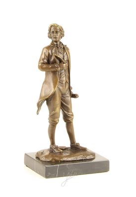 Bronze Figur Skulptur Statue Frederic CHOPIN Marmor Sockel Deko Klassik JMA234.2