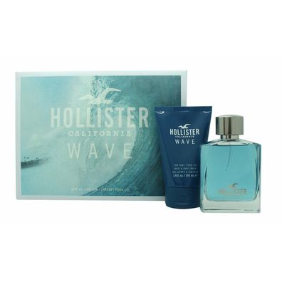 Hollister Wave for Him Geschenkset 100ml EDT + 100ml Duschgel - Weihnachtsedition