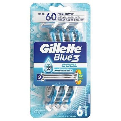 Gillette Blue 3 Cool Herrenrasierer, 6 Stück