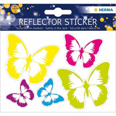 5 HERMA reflektierende Aufkleber Schmetterlinge