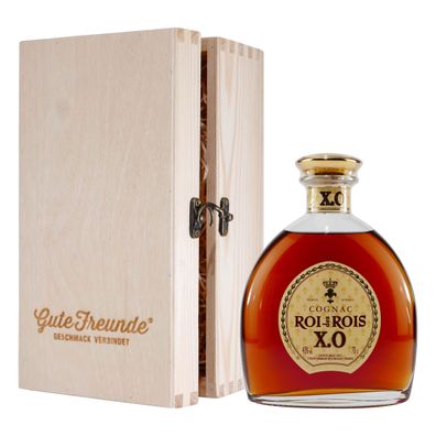 Roi des Rois Cognac X.O mit Geschenk-Holzkiste