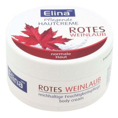 3St. x 150 g Elina Rotes Weinlaub Creme Hautcreme