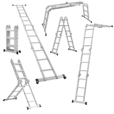 Stahlwerk Mehrzweckleiter 150 kg Alu Klappleiter Arbeitsgerüst Arbeitsplattform