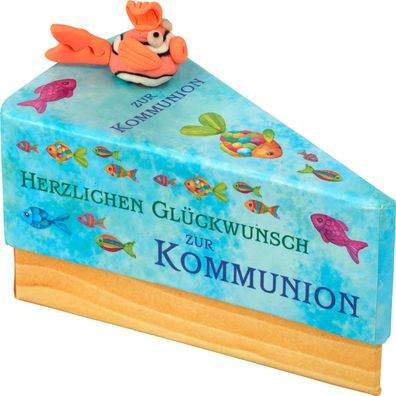 Geschenkschachtel Tortenstück "Kommunion"