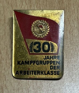 DDR Auszeichnung, bzeichen. 30 Jahre Kampfgruppen der Arbeiterklasse