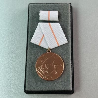 DDR Medaille der NVA Waffenbrüder Unbesiegbar Bronze Top Erhaltung im Etui