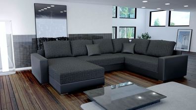 Couch Garnitur Ecksofa Sofagarnitur Sofa STY 3 U Wohnlandschaft Schlaffunktion