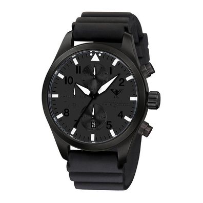 KHS - KHS. Airbscxt. DB - Armbanduhr - Chronograph - Airleader Black Steel XTAC