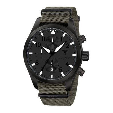 KHS - KHS. Airbscxt. NSGO - Armbanduhr - Chronograph - Airleader Black Steel XTAC