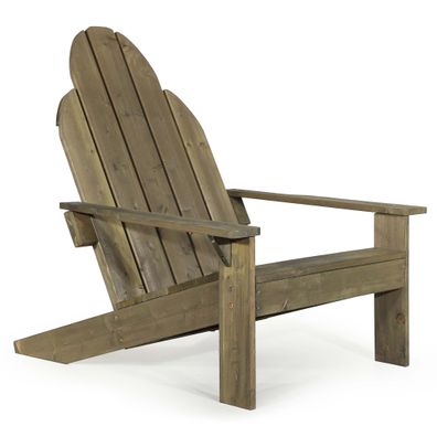 Wiltec Adirondack Gartenstuhl Holz 89x72x92,5cm Gartensessel 160kg Gartenmöbel