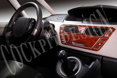 3D Cockpit Dekor für Citroen C4 Picasso ab Baujahr 10/2006 9 Teile