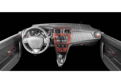 3D Cockpit Dekor für Renault Clio Symbol Baujahr 06/2004-09/2008 15 Teile