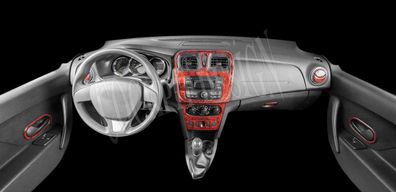 3D Cockpit Dekor für Renault Clio Symbol ab Baujahr 2013 21 Teile