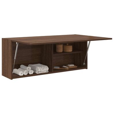 vidaXL Bad-Wandschrank Braun Eichen-Optik 100x25x40 cm Holzwerkstoff