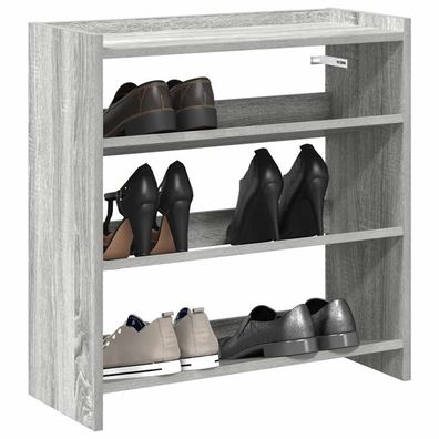 vidaXL Schuhregal Grau Sonoma 60x25x62 cm Holzwerkstoff