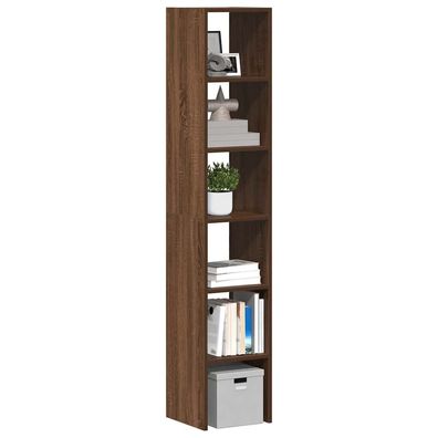 vidaXL Bücherregale 2 Stk. Stapelbar Braun Eichen-Optik 30x30x80 cm