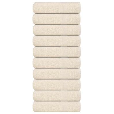 vidaXL Duschtücher 10 Stk. Creme 70x140 cm 360 g/m² 100% Baumwolle