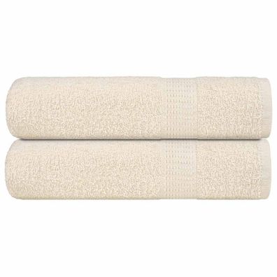 vidaXL Duschtücher 2 Stk. Creme 70x140 cm 360 g/m² 100% Baumwolle