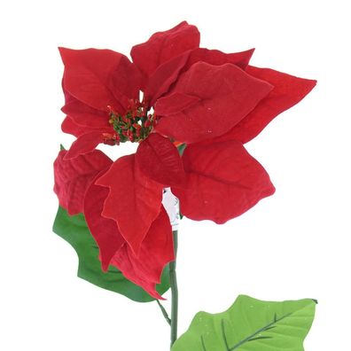 Kaemingk Weihnachtsstern - Poinsettie Rot 67 cm - Kunstblumen