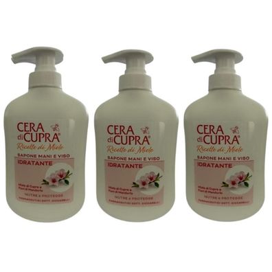 Cera Di Cupra Idratante feuchtigkeitsspendende Flüssigseife 3x200 ml