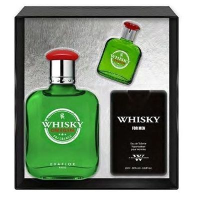 Evaflor Whisky Origin Eau de Toilette Set: 3er Miniaturen-Set (100 ml + 20 ml + 10 ml