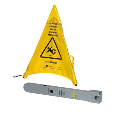 Warnschild Achtung Rutschgefahr faltbar, Tetraeder Aufsteller, Schild 53,5 cm