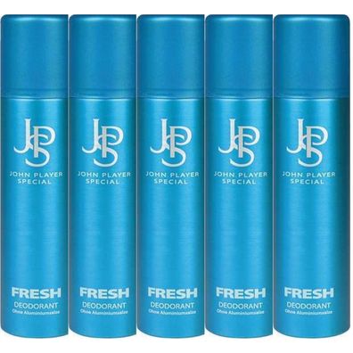 5x 150ml John Player Special Fresh Deodorantspray Deo Spray (Gr. Standardgröße)