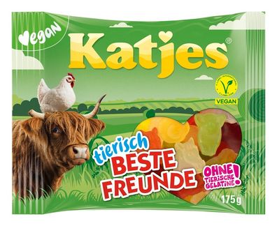 Katjes tierisch Beste Freunde - Fruchtgummi - Vegan - 175g - NEUE SORTE !!