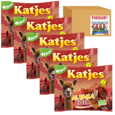 Katjes Alpaka Cola - Fruchtgummi - Vegan - 5 x 175g - NEUE SORTE !!