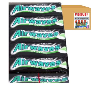 Wrigleys Airwaves Black Mint, Kaugummi, Dragee 15x10 Packungen