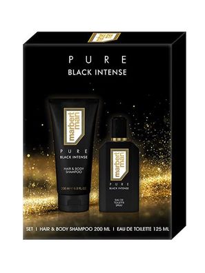 Marbert Man Pure Black Intense Hair & Body Shampoo 200 ml & EDT 125ml Duftset