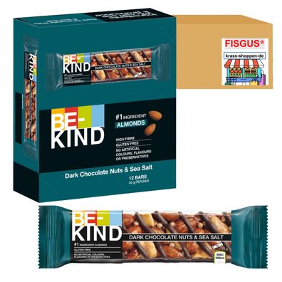 Be-Kind Dark Chocolate Nuts & Sea Salt 12 Riegel je 40g