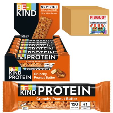 Be-Kind Protein Crunchy Peanut Butter 12 x 50g