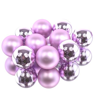 Decoris® Christbaumkugeln Lilac Breeze lila Ø 6 cm 10er Pack - Glas