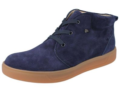 FINN Comfort FINNCO Mantua Damen und Herren Sneaker knöchelhoch blau blue Nubuk