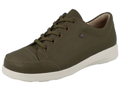 FINN Comfort Fataga Damen Halbschuhe Schnürschuhe grün verde Siviglia Glattleder