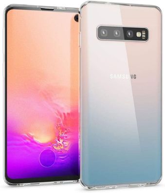 Full Cover Für Samsung Galaxy S10 Silikon 6,1" TPU 360° Transparent Hülle Touch ID