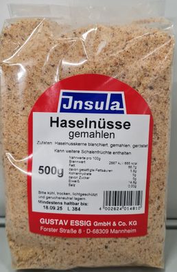 Insula Haselnüsse Gemahlen 500g