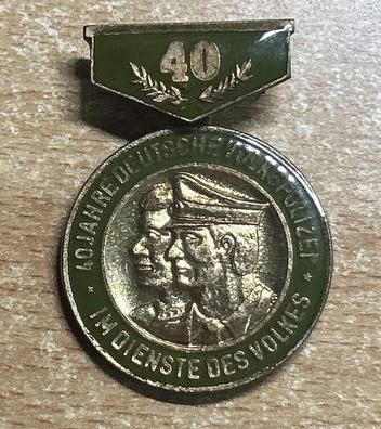 DDR Ehrenmedaille - 40 Jahre Deutsche Volkspolizei - Im Dienste des Volkes