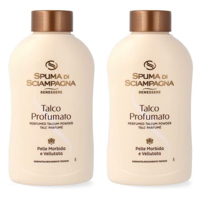 Spuma di Sciampagna Talkpuder talco profumato babypuder 2x 200g puder hautpflege