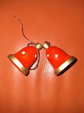 Baumbehang, Christbaumschmuck 2 Glocken Volkskunst erzgebirge