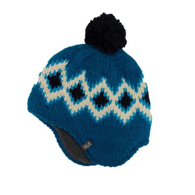 Jack Wolfskin Diamond Knit Cap Kinder Mütze Bommelmütze Strickmütze 1905431-1077