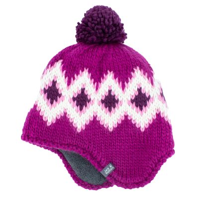 Jack Wolfskin Diamond Knit Cap Beanie Kinder Winter Mütze Pink 1905431-2105